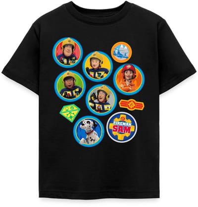 Brandweerman Sam™ Brandweer Team Embleem Ontwerp T-Shirt Kinderen