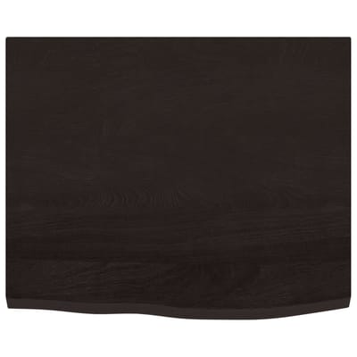 vidaXL - Tafelblad - 60x50x2 - cm - behandeld - massief - eikenhout - donkerbruin