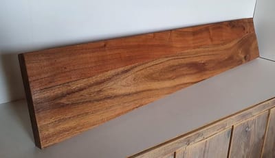 Wandplank Acaciahout | 90x19cm | Transparante Lak | Hardhout | Muurplank | Plank aan de Muur | Industrieel | Boekenplank | Loft | Landelijk | Acacia | Harder dan Eikenhout |