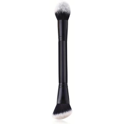 1 Stuk Dubbelzijdig Contour Kwast Sculptuur Kwast Poeder Blos Kwast Make-up Kwasten Cosmetische Gereedschappen Gezichtsborstel zwart