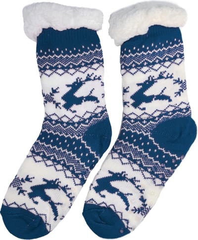 Huissokken Dames - Blauw - Thermosokken Dames Maat 35 / 38 - Mega Warm - 3BMT®