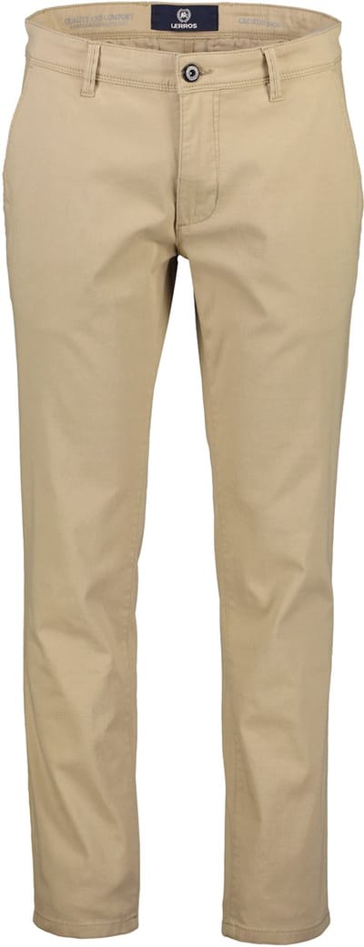 LERROS Chino met stretch, comfortabele pasvorm , Maat: W31_L32 , Kleur: BROWN SUGAR , 98% katoen, 2% elastaan