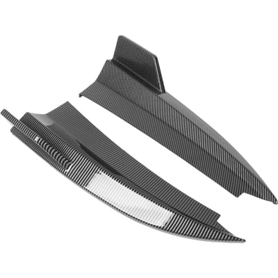 2 STuks Achterbumper Zijdiffusor Links Rechts voor Benz C-Klasse Coupé C205 AMG Line C43 C63 2015 tot 2021 Koolstofvezel Stijl black