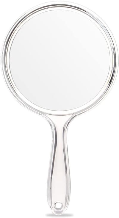 Draagbare Handspiegel met Dubbele Zijd, Vergrotende Spiegel voor Make-up, Ideaal voor Thuis en Reizen, Perfect voor Vrouwen en Dagelijks Gebruik