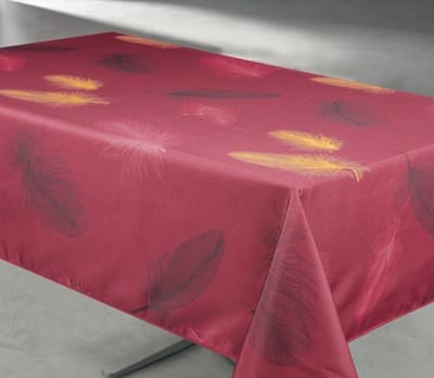 Strijkvrij Frans Tafelkleed, 300x145cm, Plumeaux Bordeaux; Vocht en Vuil Werend!