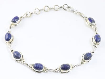 Zilveren armband met lapis lazuli