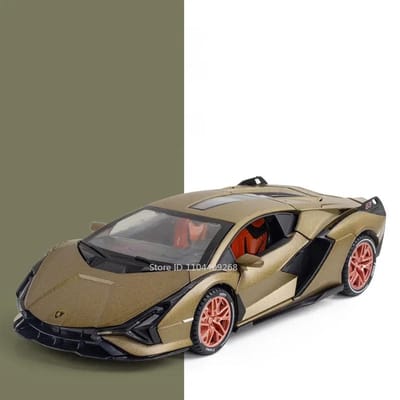 1:24 Schaal Lambor Revuelto Fkp37 Auto Model Speelgoed Metaal Diecast Geluid Licht Pull Back Simulatie Auto Modellen Voor Jongens Collectie gray
