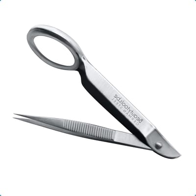 Pincet Vergrootglas - Splintertang Punt - Splinters Verwijderen - Rechte Spitse Bek - 9.5 cm - Zilver