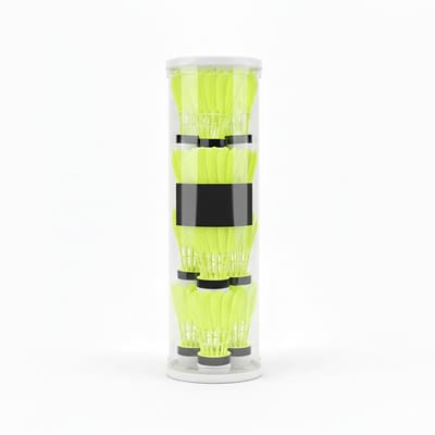 Set van 10 groene badmintonshuttles - Duurzame en slijtvaste badmintonshuttles voor binnen- en buitengebruik | Ideaal voor beginners, training en recreatief spelen, inclusief kajalsticker.