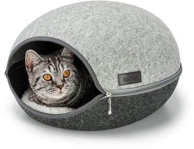 lionto Kattenhol van vilt met kussen, comfort & veiligheid, girjs
