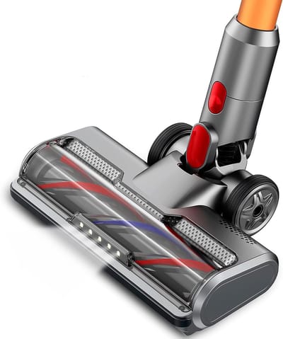 LED-verlichtte Motoriseerde Turbo Borstel Geschikt voor Dyson V7 V8 V10 V11 V15, Snelloset met Rollenborstel voor Tapijten, Parket en Tegelwerk
