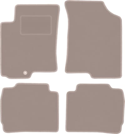 Beige velours matten voor: Hyundai Accent MC hatchback, sedan (2005-2011)