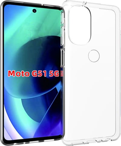 MobyDefend Hoesje - Geschikt voor Motorola Moto G51 - Transparante TPU Backcover - Volledig Doorzichtig