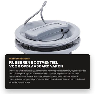 Dailygoods- Rubberbootventiel - Dubbele afsluiting - PVC luchtventiel - Inflatable bootaccessoire - Robuust en duurzaam - Eenvoudig te gebruiken - Bootventiel