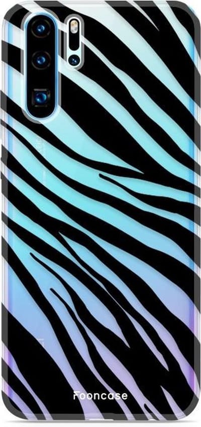 Fooncase Hoesje Geschikt voor Huawei P30 Pro - Shockproof Case - Back Cover / Soft Case - Zebra print