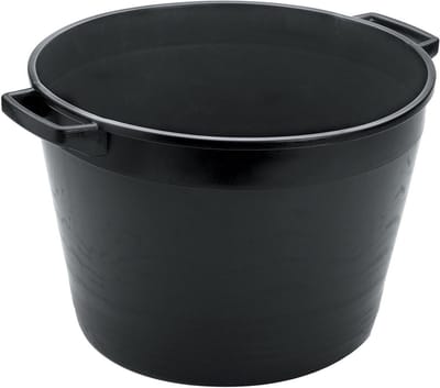 Bouwkuip Kunststof - Mengkuip Pot - Bouw Zelf Klussen - Lichtgewicht Duurzaam - 40 Liter - Zwart