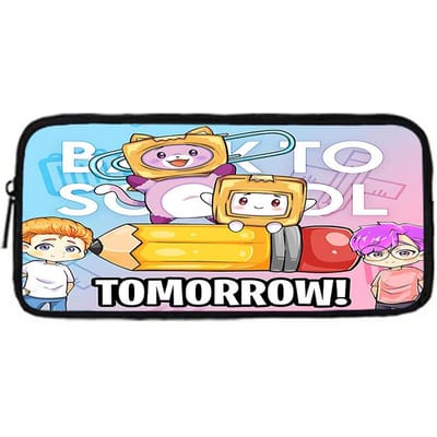 Muzikant LankyBox Cartoon Kinder Schoolrugzak met Lunchtassen, Etui, Schooltassen voor Jongens Meisjes Beste Cadeau