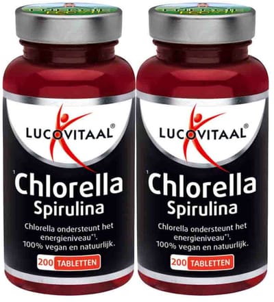 Lucovitaal Chlorella Spirulina - 2 x 200 tabletten - Voordeelverpakking