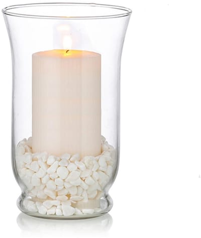 Dailygoods- Glaszuil Orkaan Ontwerp - Kandelaar voor Ø 13,5cm - Hoog Borosilicaatglas - Tafel Centerpiece - Decoratie voor Bruiloft - Geschikt voor Pijlerkaarsen