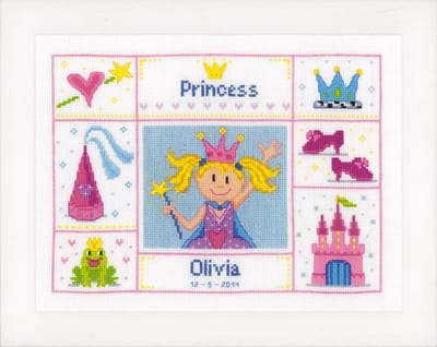 Vervaco borduren voor een baby prinsesje met toverstaf.