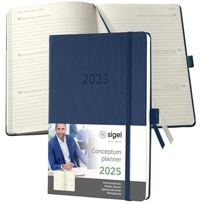 Wochenkalender 2025 A5 - Donkerblauw