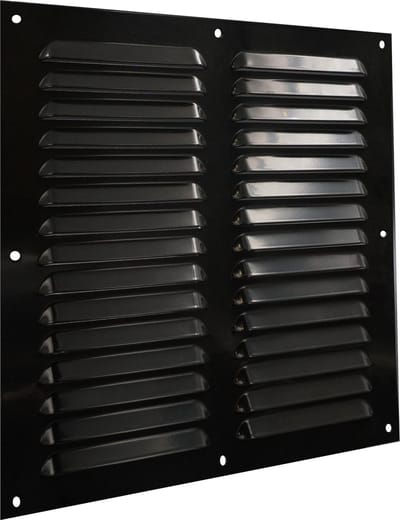 Weha Schoepenrooster vlakke plaat 300x300mm, aluminium zwart
