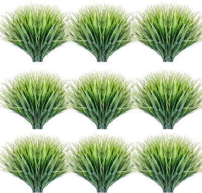 Kunstgrassen Bundels - Nepgras Decoratie - Buiten Tuin Decoreren - UV-bestendig Geen Vervaging - 35-43 cm Lengte - Groen