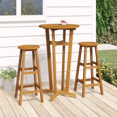 vidaXL - 3-delige - Barset - massief - acaciahout