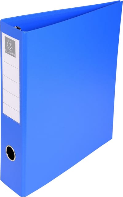 Exacompta 10x Ringband in PVC met 4 D-ringen van 50 mm op het achterplat- A4 maxi. - Blauw - 51742E