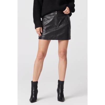 The Kooples Short Leather Skirt With Studded Details Black Größe: 34 | Miniröcke Outlet | Damen | Schwarz