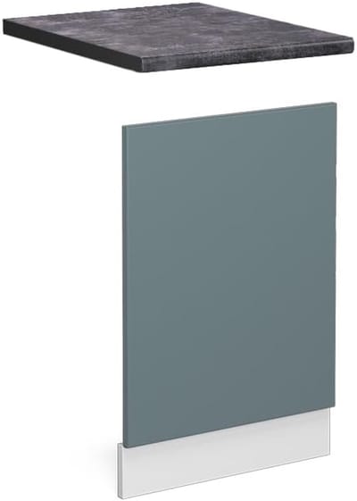Keukenfront Paneel - Vaatwasser Paneel - Keuken Upgrade - Stijlvolle Afwerking - 45 cm Breed - Blauwgrijs Wit