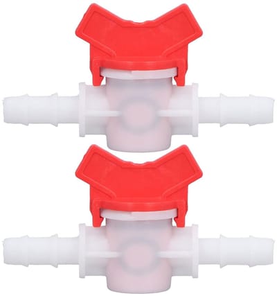 Plastic Ventiel Set van 2 voor 10mm en 12mm Slangen - Stroomregeling voor Tuin en Industrie, Duurzaam en Betrouwbaar