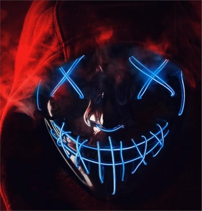 Purge LED Mask - Verstelbaar - Keuze uit kleuren - Perfect voor Halloween en carnaval - SnelShoppen