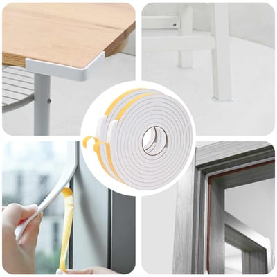 vidaXL - Zelfklevende - schuimtape - 2 - st - Wit - 15mm - x - 5m - CR - Schuim