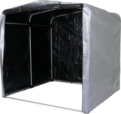 Fietsgarage MCW-N61, folie garage opslag garage tent, aluminium UV-bescherming waterdicht, 201x201x201cm ~ zilver