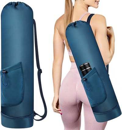 Yogamat met Waterfles en Verstelbare Draagriem - Duurzame Waterdichte Yogatas