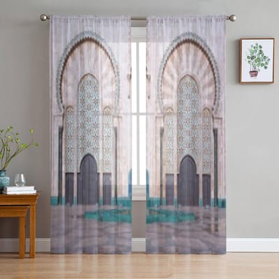 Transparante Gordijnen Voor Slaapkamer Woonkamer Tule Gordijnen Voor Keukenraam Voile Gordijnen 135W x 114H(cm) gray
