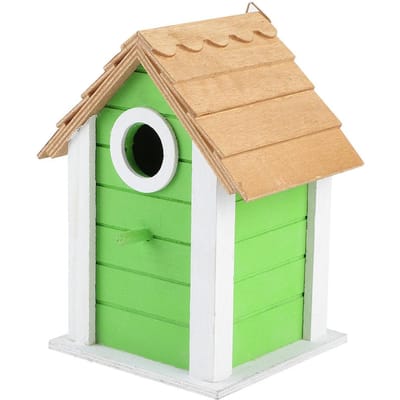Buiten Tuin Balkon Decoratie Houten Vogel Papegaaien Huis Nesten Rustkooi Doos Benodigdheden beige
