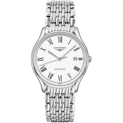 Longines Lyre Series Montre Mécanique Automatique Classique Polyvalente Mode Montres Homme Acier Blanc L4.960.4.11.6 L4.960.4.11.6 - 38.5MM