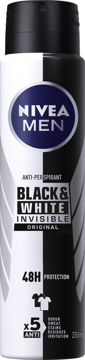 Nivea deodorant Spray 250ml Men Black & White Invisible