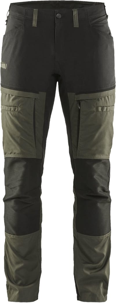 Blaklader Service werkbroek met stretch 1456-1845 - Groen/Zwart - C146