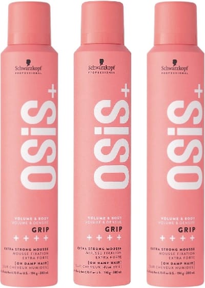 Schwarzkopf Professional OSiS+ Grip Volume Haarmousse - voordeelverpakking - 3 x 200ml