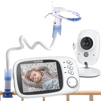BOIFUN Babyfoon - Video Babyfoon met Camera - met Babyfoonhouder - Nachtzicht - VOX - 3,2 inch scherm