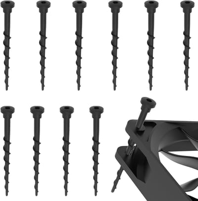 Set van 10 Grondschroeven voor Robotmaaiers, 14 cm Lang, Zwart, Ideaal voor Tuinondersteuning en Verankering