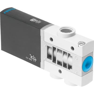 Festo 3/2 NC Monostabiele Lucht Magneetventiel G1/4 400l/min -0.9 - 8bar/-13 - 116psi - 525186