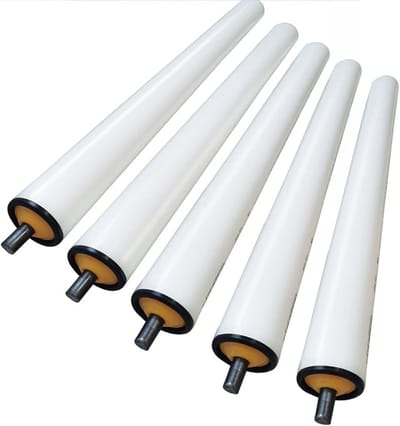 PVC Rollenbanen Set - Transportrollen Materiaal - Industriële Toepassing - Veerbelast Montage - 40mm Diameter 400mm Lengte