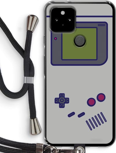 Case Company® - Hoesje met koord geschikt voor Google Pixel 5 hoesje met Koord - Game On - Telefoonhoesje met Zwart Koord - Bescherming aan alle Kanten en Over de Schermrand