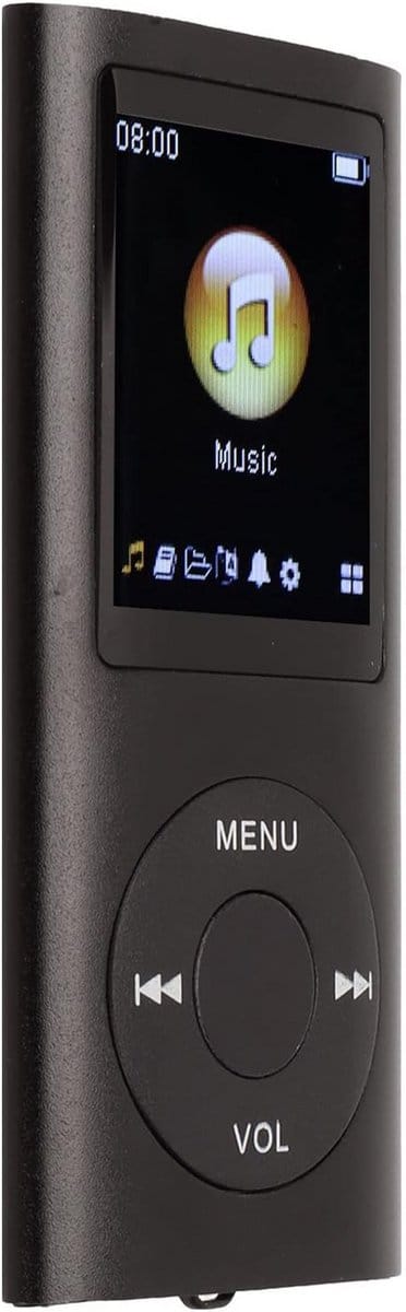 Draagbare Muziekspeler - Digitale MP3 Speler - Muziek Luisteren - Verliesvrije Audio Kwaliteit - 1.8 Inch LCD - Zwart