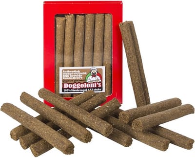 Doggoloni's -100% Struisvogel-3 x 12 stuks-hondensnacks-Animal King