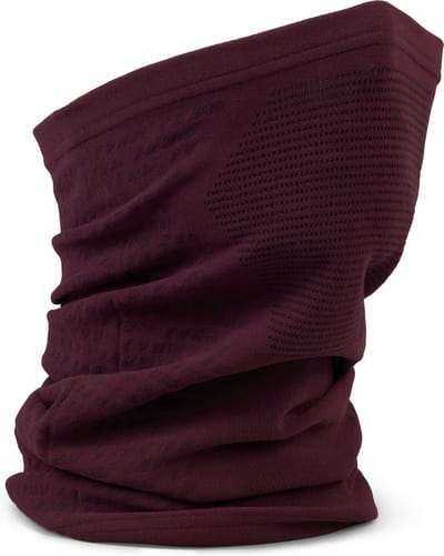 GripGrab - Freedom Warp Knitted Seamless Nekwarmer Fiets Loop Ademhalingspaneel - Donker Rood - Unisex - Maat One Size